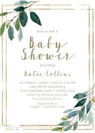 Baby Shower Invitation Greenery Gender Neutral Invite Etsy Baby Shower Invites Neutral Baby Shower Invitations For Boys Baby Shower Boy Invitations Free