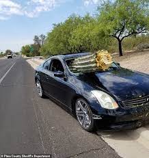 A bus driver in china has been hailed as a hero for saving the lives of 24 passengers after being fatally injured by a piece of iron debris that smashed through the windshield. A Drunk Arizona Driver Ran Into A Large Cactus That Impaled His Windshield Daily Mail Online