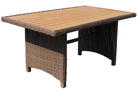 Bestehend aus rattan couch, rattan hocker und rattantisch eignen sie sich ideal für garten, terrasse und pool. Famous Home Rattan Tisch Ibiza 150x90cm Polystyrol Massivplatte Polyrattan Gartentisch Braun Hertie De
