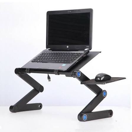 Giá đỡ laptop có bàn kê chuột tích hợp 2 quạt tản nhiệt cao cấp