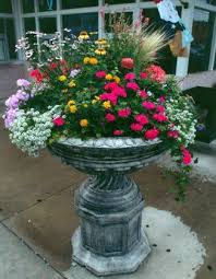 Bird Bath With Solar Light And Planter Beautiful Urn Container Flowers Bird Bath Planter Flower Pots