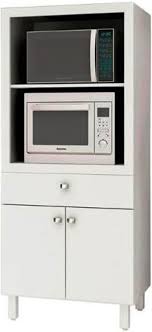 Como esta cocina sólo disponía de armarios superiores en la pared del fondo, se ha decidido colocar el microondas entre dos de ellos, de en esta cocina, se ha dejado un hueco en el centro de un armario que va de suelo a techo. Mueble Multiuso Cocina Para Microondas Horno Cajon Y Puertas 2 700 00 En Mercado Libre