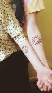 Couples Tattoo Sun And Moon Tattoo Moon Tattoo Sun Tattoos Tattoos