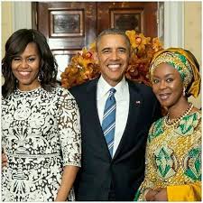 Senator, kwara central senatorial district 7th senate dr. Toyin Saraki Strikes A Pose With Barack Obama And His Wife At The White House Photo