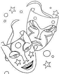 This was kaitlyn's favorite mardi gras project. Comedy Tragedy Mask As Mardi Gras Symbol Coloring Page Coloring Pages Comedy Tragedy Masks Online Coloring Pages