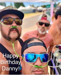 Happy birthday to my mate Danny here every week supporting what we're doing  legend danny and Sharon thanks for always looking after us xx Sharon Corbett