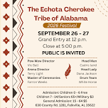 The Echota Cherokee Tribe of Alabama 2026 Festival