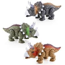 Wind Up Led Light Up Walking Triceratops Dinosaur With Sound Toy Dinosaur Led Lights Light Up