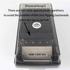 New open box, desk office work home acc.from $12.99 Buy Business Card Holder Business Name Card Index Card Filing Box Business Card Storage Business Index Card Organizer Rolodex 500 Cards 4 Divider Boards A Z Guides Online In Indonesia B07rhz352j