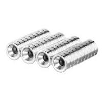 Round Countersunk Disc Magnets 3/8x1/8 inch (10x3mm) N52 – 18 Matched N/S  Pairs with #4 Screw Hole – Strong Rare Earth Neodymium Magnetic Fasteners  ...