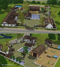 Grosse Farm Mit Nebengebauden Grundstucke Sims 3 Polygon Art Sims Haus Gebaude The Sims