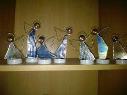 Glasscherbenengerl Glasscherben Glasnuggets Draht Oder Buroklammern Fur Flugeln Und Heiligenschein Lotband Zinn Lotkol Glassware Stained Glass Glass