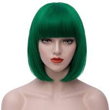 Amazon.com: פאה ירוקה מרסי קצרה לנשים