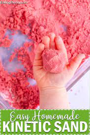 The awesome thing is you can make your own kinetic sand recipe right at home with simple house hold ingredients. Kinetic Sand Recipe Perfect For Sensory Play Eating Richly