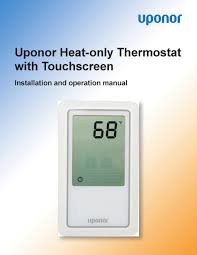 Electric underfloor heating is becoming more and more popular, and the quality of the products on offer seems to get better every year. Uponor Heat Only Thermostat Installation And Operation Manual Pdf Download Manualslib