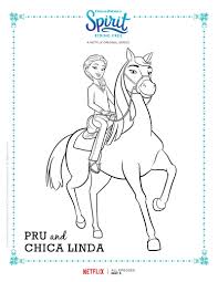 In the small town of miradero, texas lucky gradually bonds with the stallion, and breaks him free. Spirit Riding Free Coloring Pages Best Coloring Pages For Kids