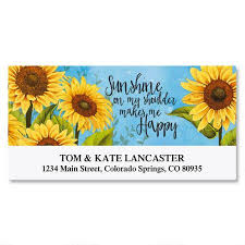Freedom and carefree enjoyment girl. Happy Sunshine Deluxe Return Address Labels Colorful Images