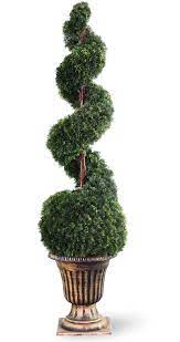 Planted silk topiary spiral trees can become more decorative than the potted ones as they can grow. The Holiday Aisle Spiral Cedar Topiary Tree With Ball In Urn Reviews Wayfair