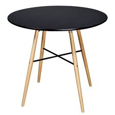 On peut voir à travers le plateau une prairie dorée. Table Ronde De Salle A Manger Ou Cuisine En Haut Mdf Pieds En Bois De Hetre Noir Mat 80 X 72cm Achat Vente Table A Manger Seule Table Ronde