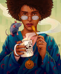 coffee witch illustration preliminary version what do you think ?