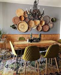 Bohemian Style Dining Room Via Reddit Bohemian Style Dining Room Decor Basket Wall Decor