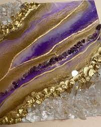 Maybe you would like to learn more about one of these? Purple Gold 3d Resin Geode Resin Geode Purple Gold Gold Aesthetic