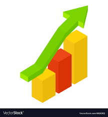 New Growth Chart Isometric Icon