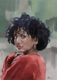 Anoushka Shankar Malerei Kunstdruck, A3 Musik Porträt Kunstdruck, Geschenk  für indischen Musikfan, Geschenk für Musikliebhaber