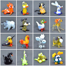 Small Glass Figurines Glass Animals Tiny Little Murano Glass Glass Animals Glass Figurines Animal Sculptures
