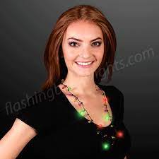 Christmas Light Strand Necklaces Sku No 11059 Christmas Lights Christmas Light Bulbs Lighted Necklace