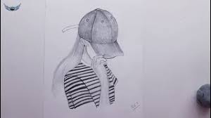 Havalı kız çizimi | şapkalı kız çizimi. Sapkali Kiz Resmi Cizimi Karakalem Cizimi Youtube