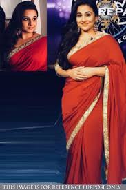 bollywood vidya balan red georgette saree with silk blouse dmv15530 bollywood vidya balan red georgette saree with silk blouse