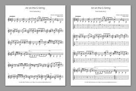 Free Classical Guitar Sheet Music Js Bach Air On The G String