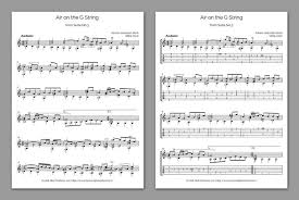 Free Classical Guitar Sheet Music Js Bach Air On The G String