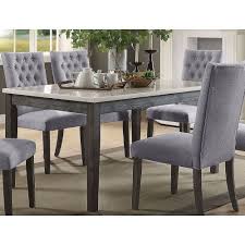 Acme Furniture Merel Rectangular Dining Table In White And Gray 70165 By Dining Rooms Outlet In 2020 Dining Table Marble Oak Dining Sets Grey Dining Tables