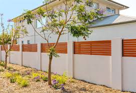 Keep Your Boundary Private And Stylish Just Like This Adelaide Home Using A Tuscan Style Texture Rendered Tuscan Style Garden House Fence Design Tuscan Style