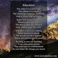 Inspirational Poem About Education Poem On Education Inspirational Poems Poems