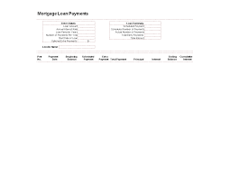 mortgage loan amortization schedule templates at