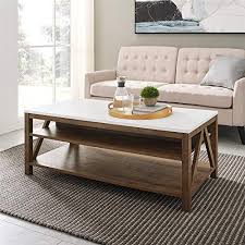 Songmics folding storage ottoman coffee table. Best Selling Walker Edison Modern Farmhouse A Frame Wood Rectangle Coffee Table Living Room Ottoman Storage Shelf 48 Inch Natural Walnut Accuweather Shop