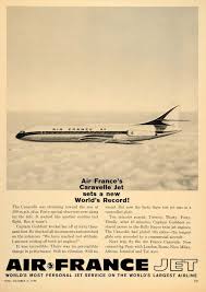 1959 Ad Caravelle Jet Air France Plane Captain Guibbert Original Tm3 Air France Vintage Airline Ads Vintage Airlines