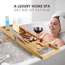 Maybe you would like to learn more about one of these? Tablet Holder Natural Bamboo Color Cell Phone Tray And Luxury Wine Glass Holder Premium Bamboo Bath Trays With Extending Sides Moclever Bathtub Caddy Trays Reading Rack Bathtub Accessories Home Kitchen Fcteutonia05 De