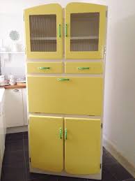 Vintage Kitchenette Cabinet 1950s 1960s Yellow Cupboard Retro Kitchen Larder In Home Furniture Diy Furnitu Retro Cupboards Yellow Cupboards Retro Kitchen