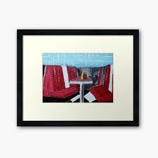 american diner art red white blue