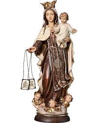 Ayuda al niño a sostener con la mano. Santisima Virgen Maria Nuestra Senora Del Carmen Santa Teresita Radio