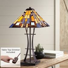 Craftsman jeweled mission table lamp. Mission Style Table Lamps Target