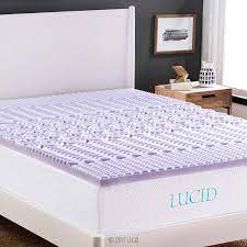 Compare deluxe support 3 memory foam mattress topper. Lucid 2 8242 5 Zone Lavender Memory Foam Mattress Topper Full