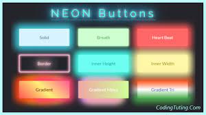 Super 9 Neon Buttons Css Glowing Buttons Codingtuting Com Css Pure Products Neon