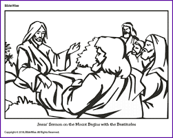 The sermon is the longest piece of teaching from jesus in the new testament. Coloring Jesus Sermon On The Mount Beatitudes Kids Korner Biblewise