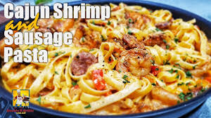 2 large boneless skinless chicken thighs. Creamy Cajun Shrimp And Sausage Pasta Youtube