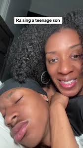 Black Teenager and His Mom